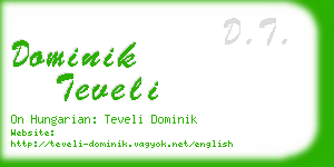 dominik teveli business card